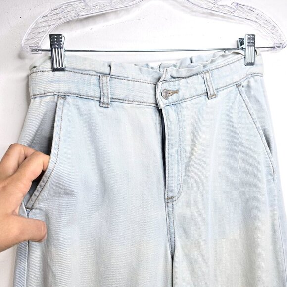 Banana Republic High Rise Paperbag Waist Super Wide Leg Baggy Denim Jeans - Picture 3 of 10